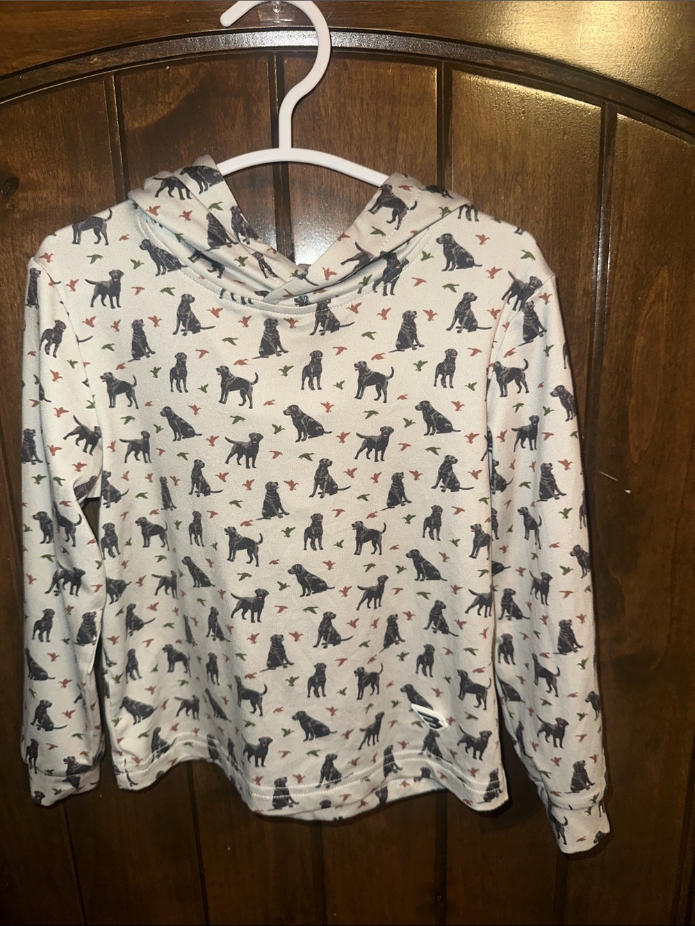 BURLEBO Youth Performance Hoodie - Ducks And Dogs - Picture 4 of 6